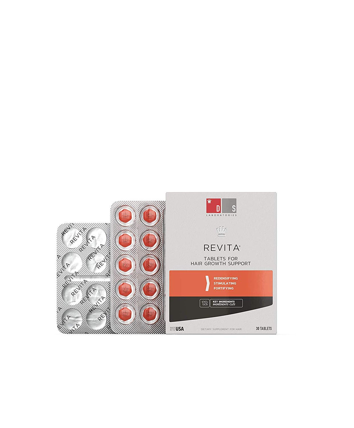 DS Labs Revita daily pill close-up shows convenient one-a-day use.