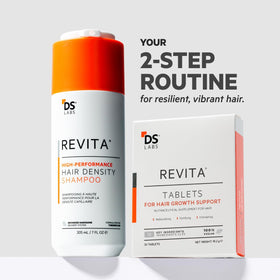 Revita Shampoo lather with caffeine and biotin for fuller-looking hair