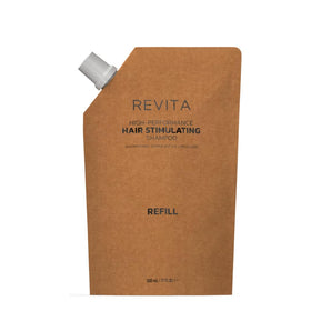 DS Laboratories Revita shampoo scalp cleanse closeup showing refreshed scalp and clean feel.