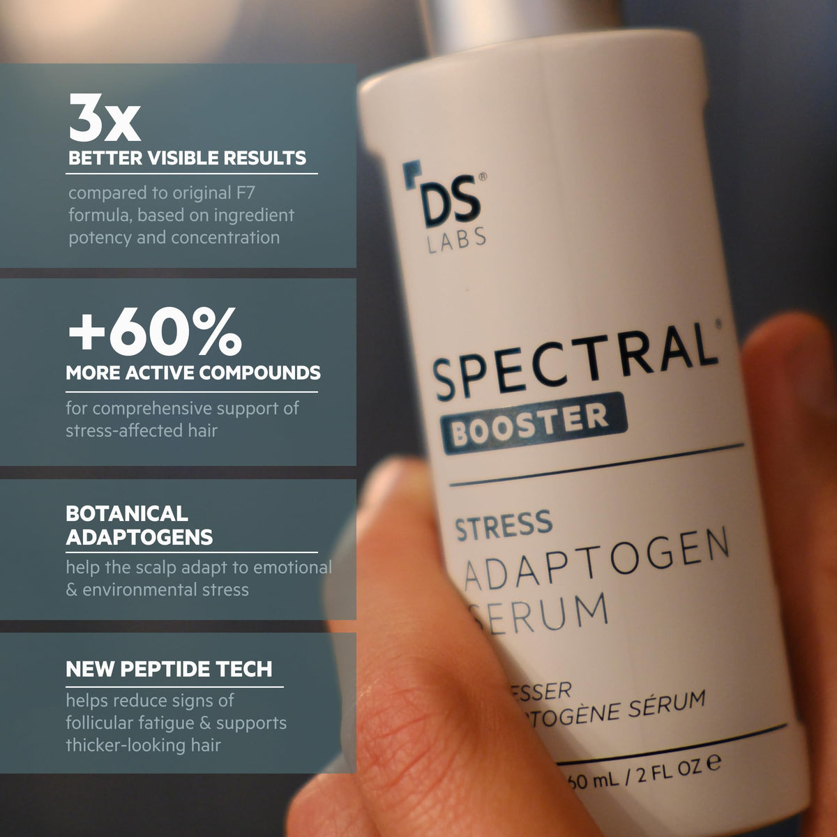 DS Labs Spectral Booster for women use supports lightweight, non-greasy care