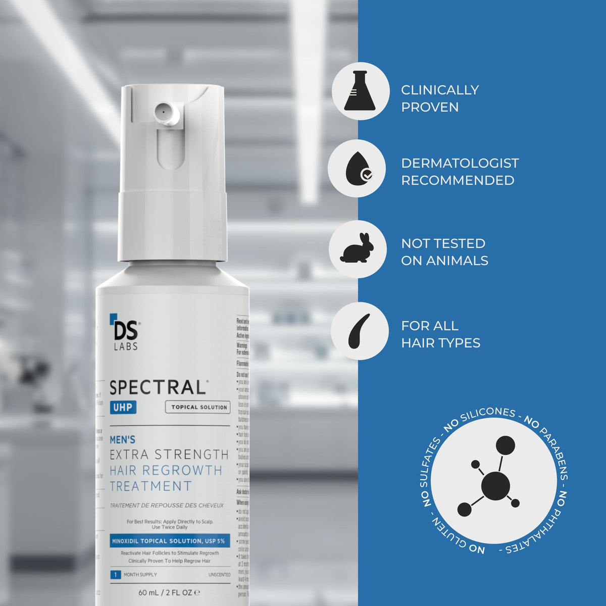Six-spray dosing guidance for Spectral.UHP applied twice daily