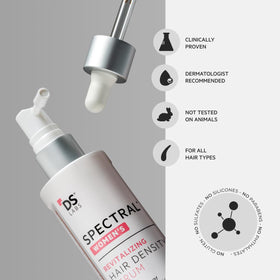 DS Laboratories Spectral Women’s Hair Density Serum dermatologist-tested label visible.