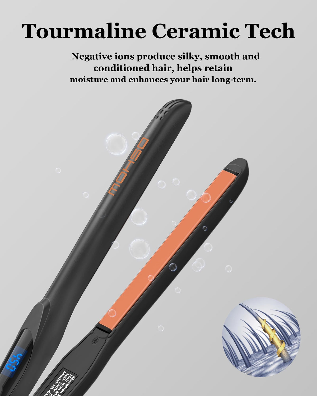 DSHOW dual-voltage travel iron adapts to international power settings.