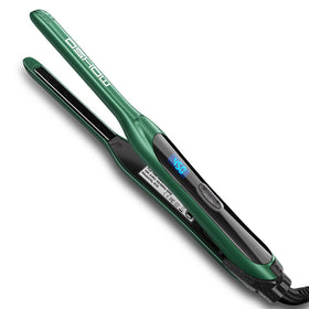 DSHOW Pencil Flat Iron close-up showing ultra-narrow plates for precise styling.