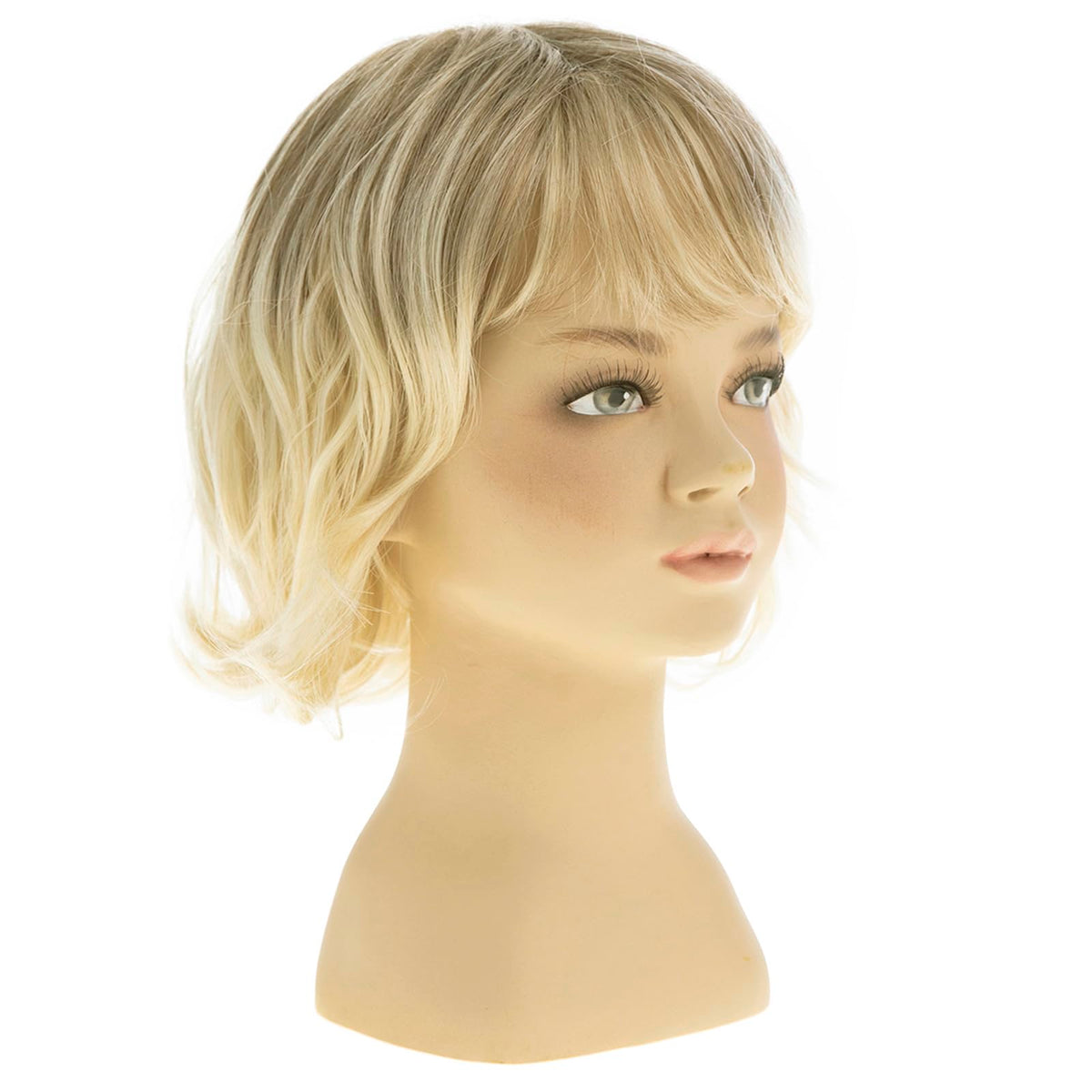 Dsimeig blonde kids wig with cap packaging-ready for quick wear