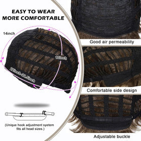 Dsimeig women wig with soft stretch cap for all-day comfort