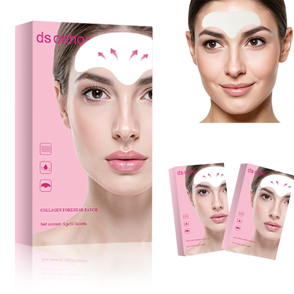 dsoeho forehead wrinkle patch closeup showing targeted care with collagen and aloe
