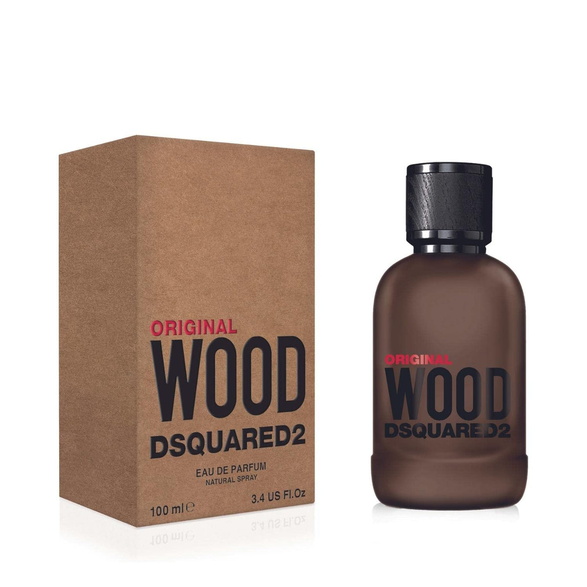 DSQUARED2 Original Wood cap close-up shows premium detailing for a refined look.