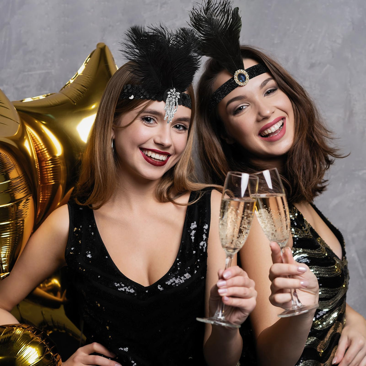 DTOFOOT flapper headband suited for retro weddings and events