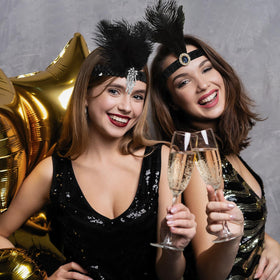 DTOFOOT flapper headband suited for retro weddings and events
