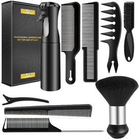 DUAIU 9pcs hair comb set for versatile cutting and styling at home