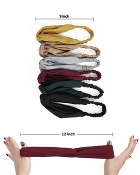 DUALFERV no-slip knotted headbands for women ensures secure wear throughout the day.