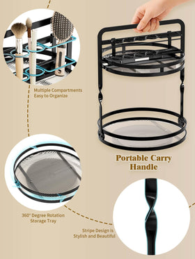 DUANFEE compact dimension organizer fits on vanities and countertops