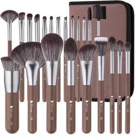 DUcare 22Pcs pro-grade brush set with bag for on-the-go makeup.