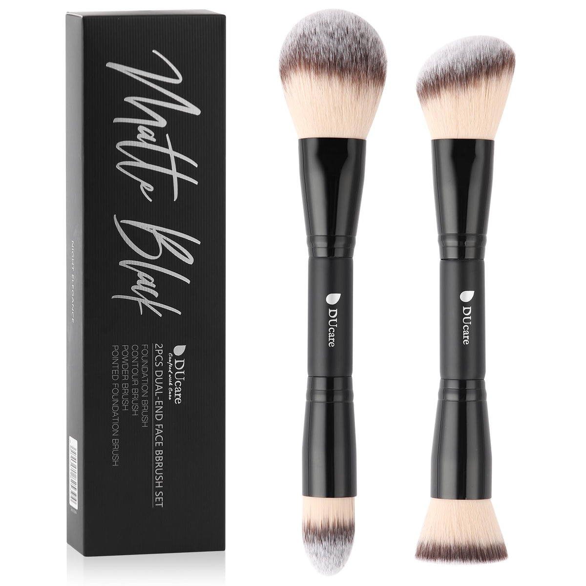 DUcare dual-end foundation-powder brush for smooth, even coverage on all skin types.