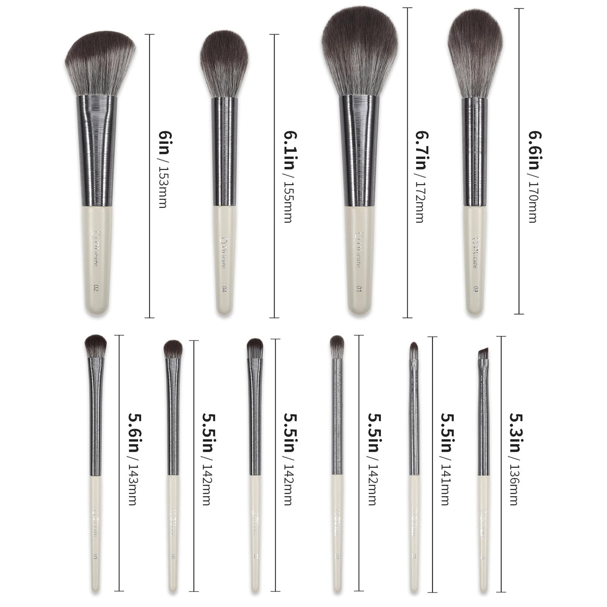 DUcare eyeshadow brush for smooth, crease-free application.