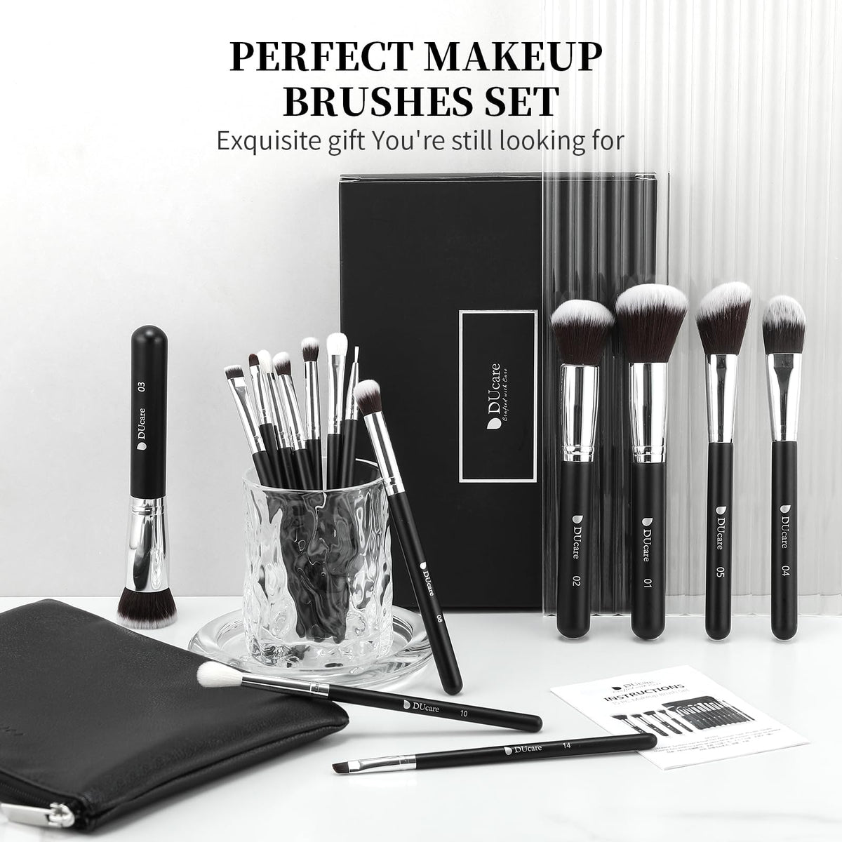 DUcare foundation brush with silky bristles for smooth, even coverage