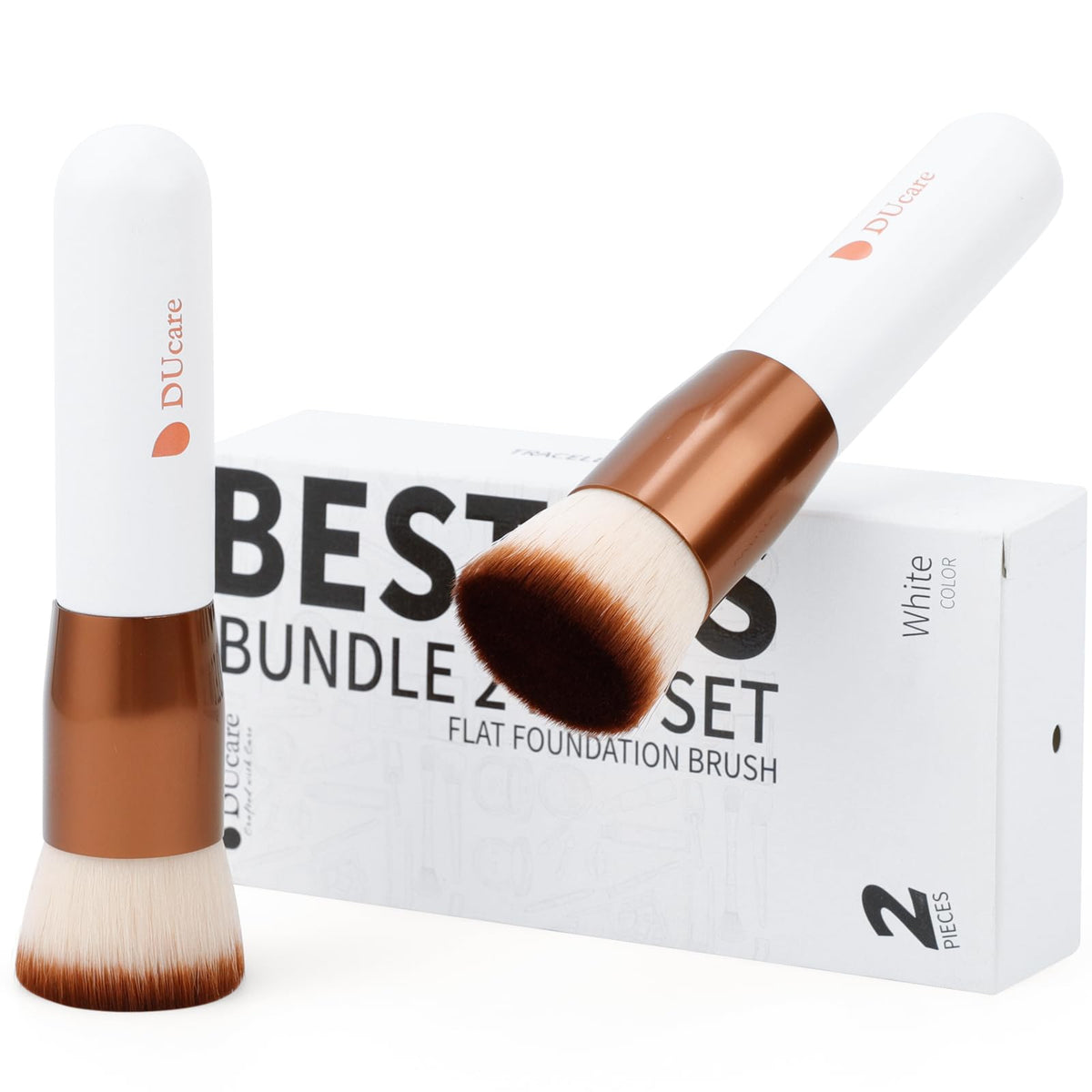DUcare ergonomic handle offers comfortable grip for precise control during makeup.