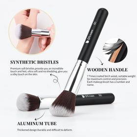 DUcare kabuki brush with dense bristles for even powder finish