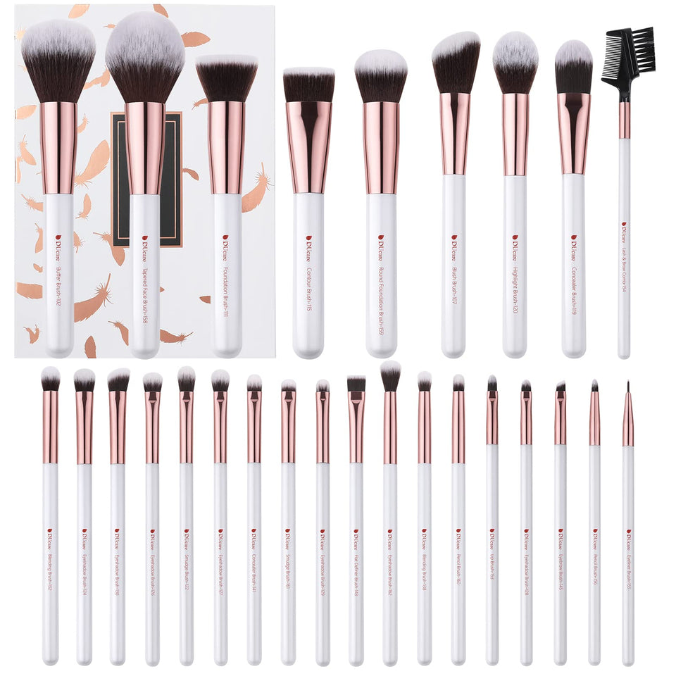 DUcare 27-piece makeup brush set collection for a complete daily routine.