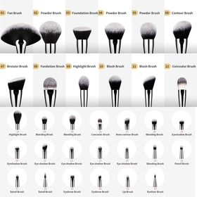 DUcare premium synthetic bristles close-up showing softness and density.
