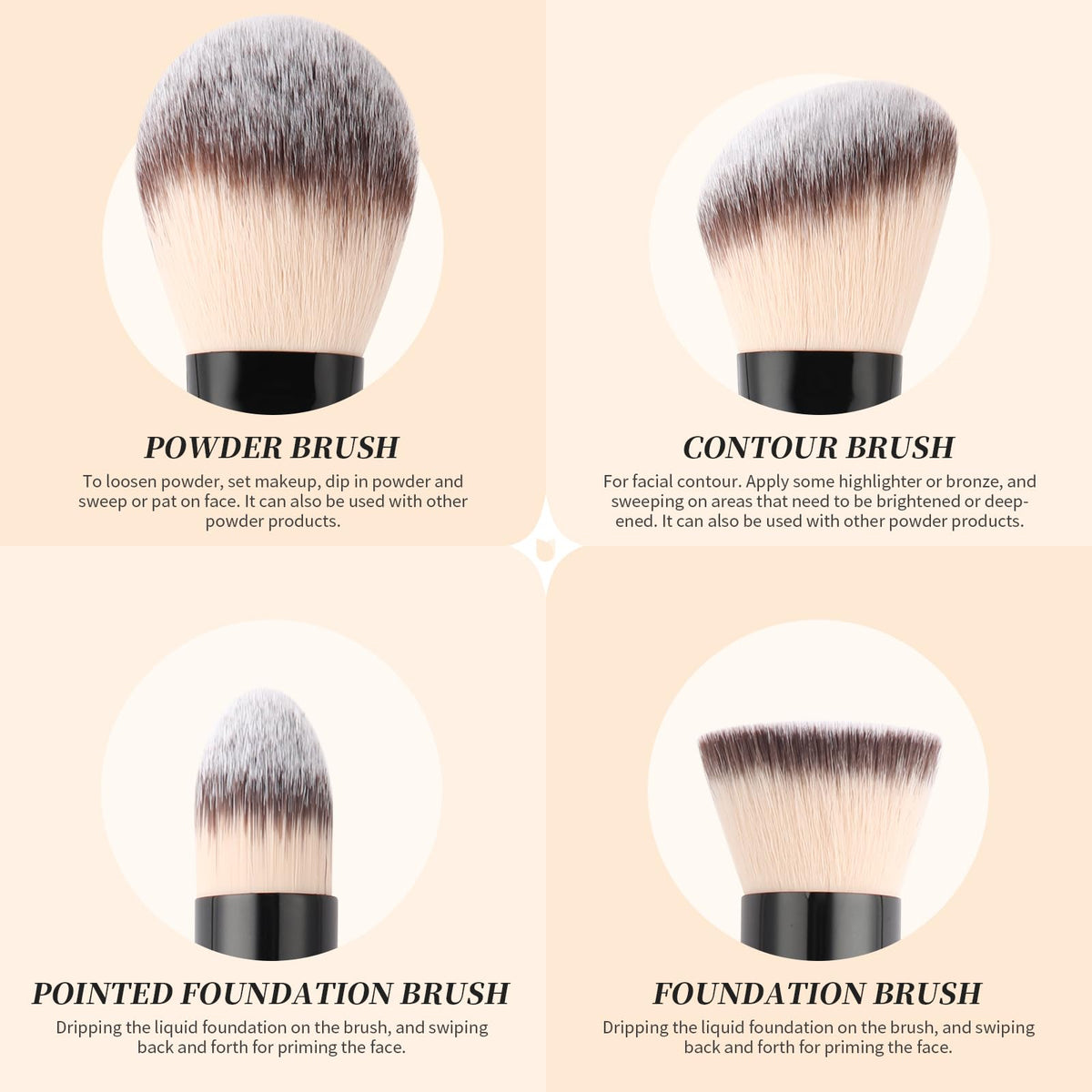 DUcare premium synthetic bristles close-up shows dense, soft fibers for flawless finishes.