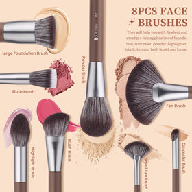 DUcare premium synthetic bristles feel soft and blend smoothly.