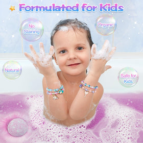Duchong Unicorn Bath Bombs Natural Fragrances offer skin-friendly, gentle scents for kids.