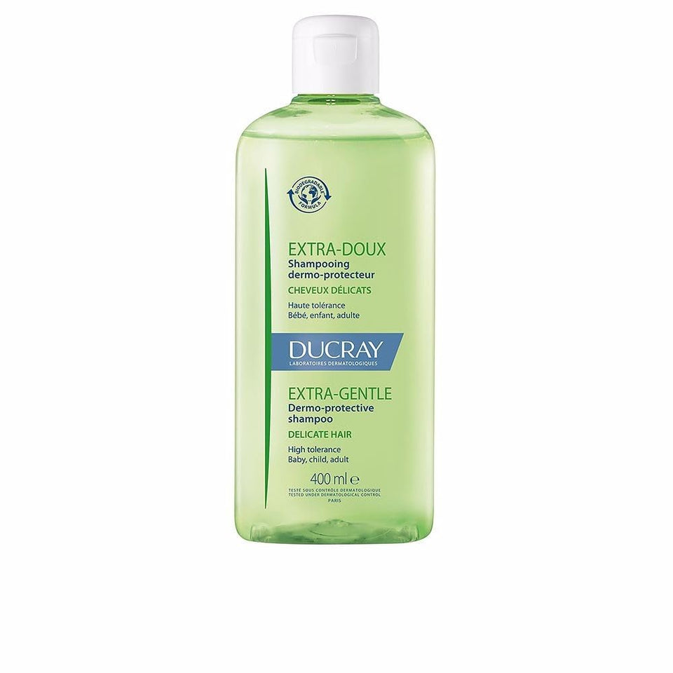 Ducray Extra Gentle Dermo-Protective Shampoo bottle with gentle cleansing for the whole family