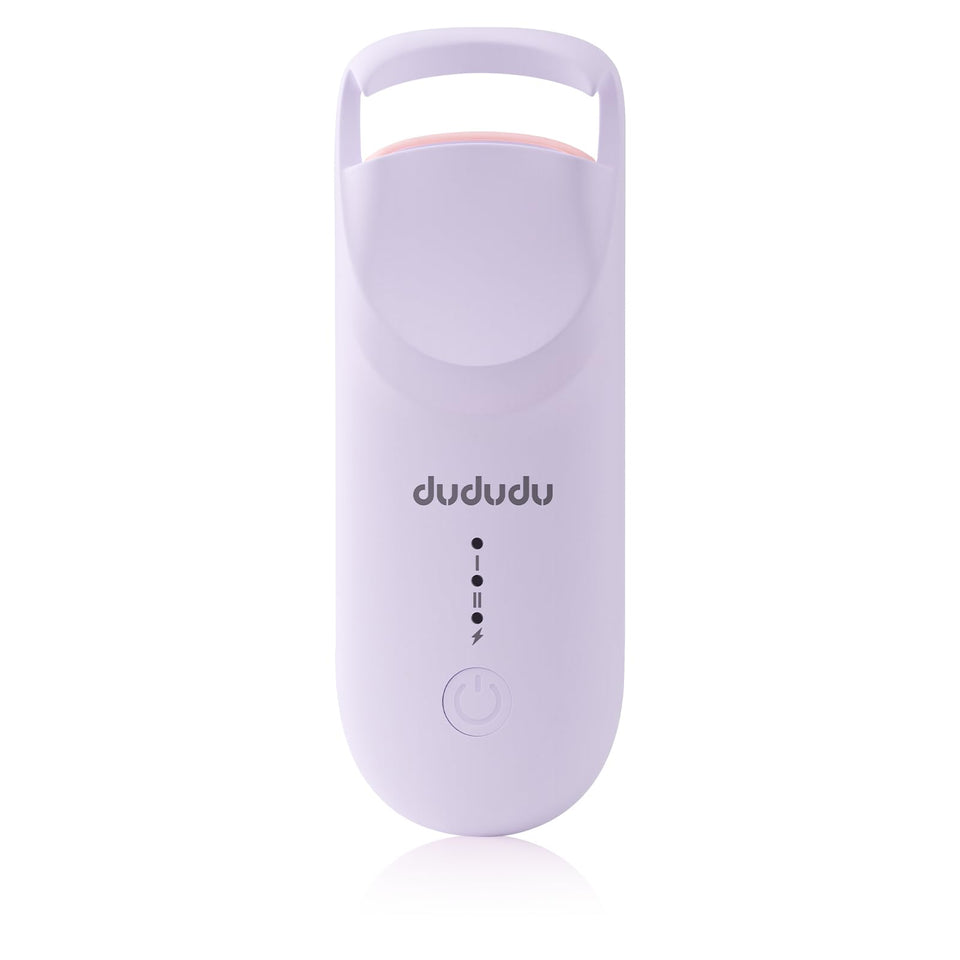 DUDUDU heated eyelash curler with 2-level temp display for consistent curls