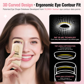 DUDUDU compact heated curler resting in palm for everyday use