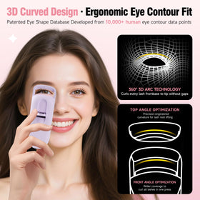 DUDUDU heated eyelash curler shows heat readiness indicator for safe use