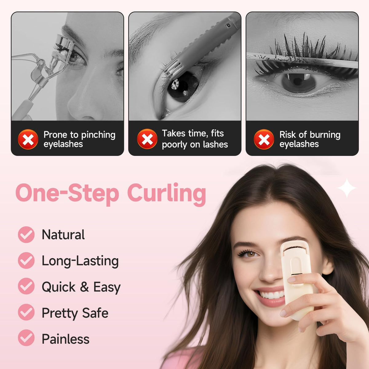 DUDUDU RoHS-compliant eyelash curler designed for safe travel