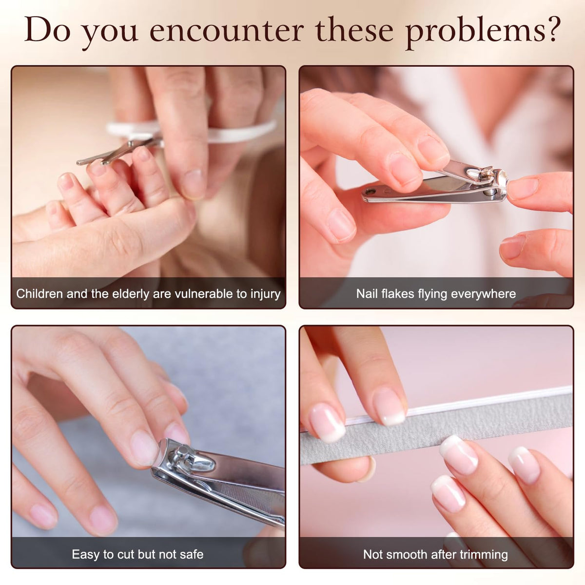 Dufuphae dual-width adjustable blade opening for delicate and thick nails.