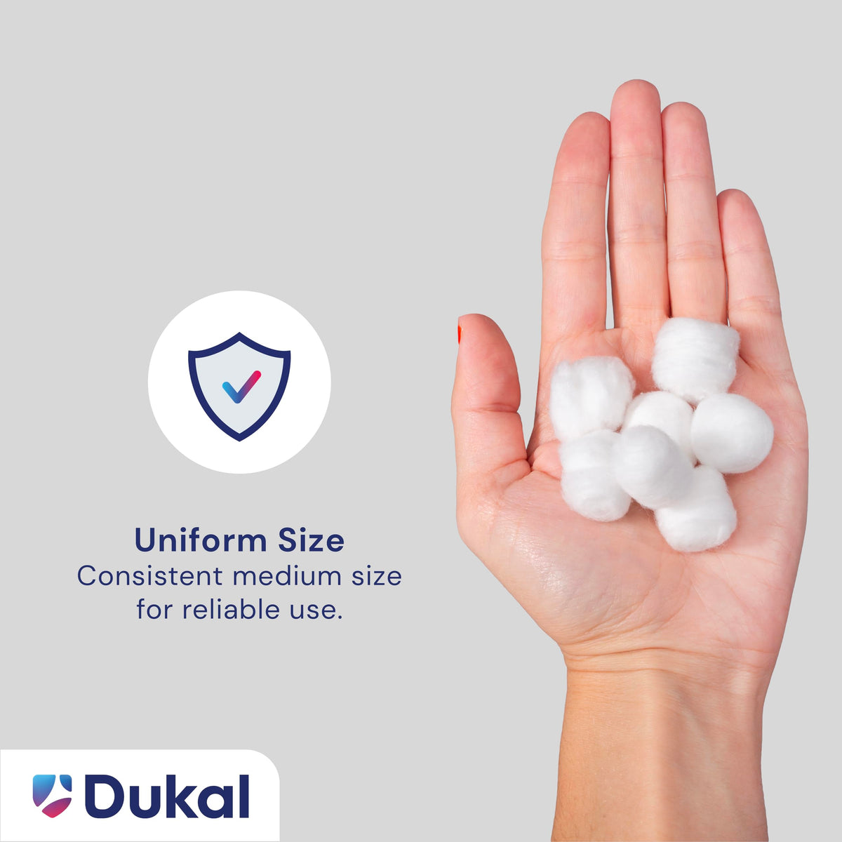 Dukal 801 cotton ball two-bag 4000-count bulk pack for clinics