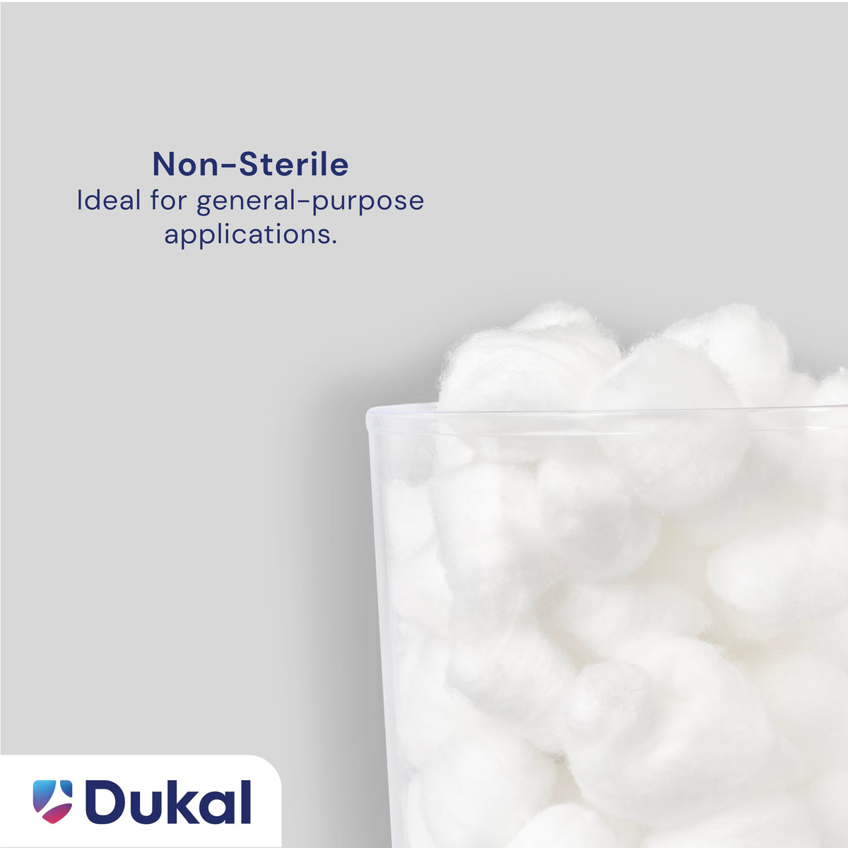 Dukal 801 latex-free cotton ball protects sensitive skin during care