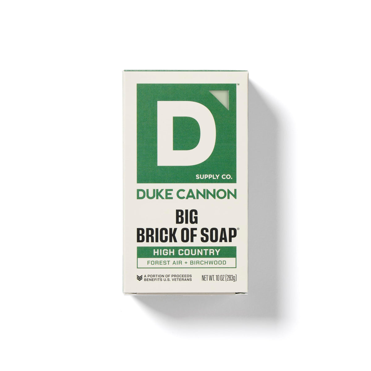Duke Cannon Big Brick High Country bar soap with crisp alpine scent