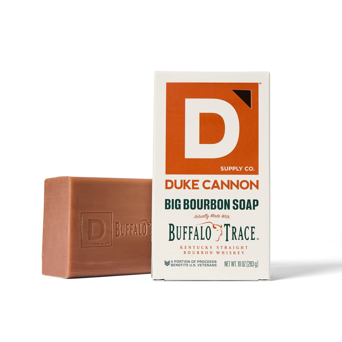 Duke Cannon Big Brick pack side view with rugged packaging.