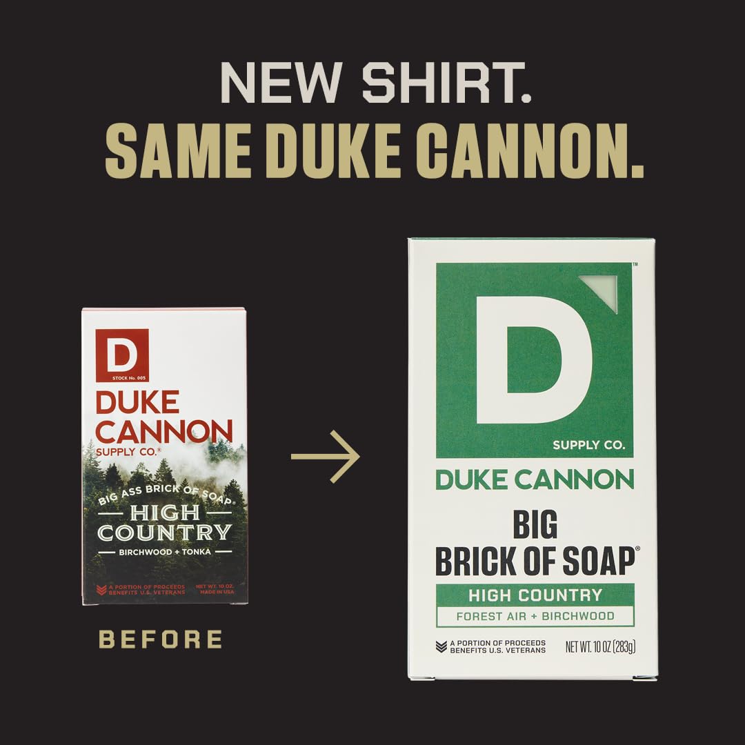Duke Cannon Big Brick close-up showing dense, triple-milled texture