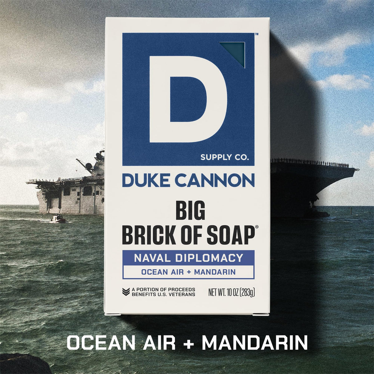 Duke Cannon Superior soap bar with fresh water and citrus for a crisp start