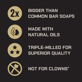 Duke Cannon triple-milled soap delivers smooth lather and lasting scent