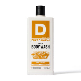 Duke Cannon foam-rinse scene demonstrates thorough cleansing and moisturized skin
