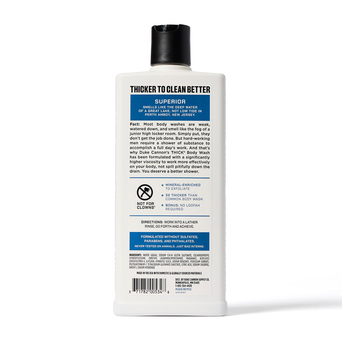 Duke Cannon lather close-up shows rich foam for easy cleansing