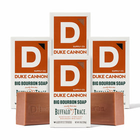 Duke Cannon Bourbon Soap 4-pack front view, ideal for everyday cleansing.