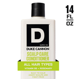 Duke Cannon conditioner being applied for smooth, frizz-free hair.