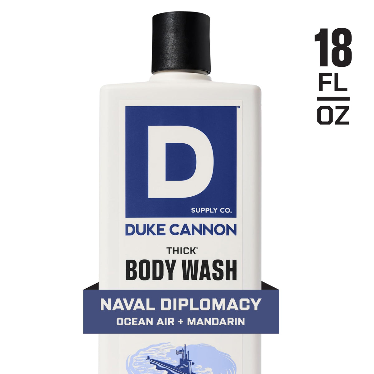 Duke Cannon cruelty-free label shown on packaging for ethical cleansing.