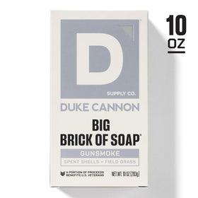 Duke Cannon Gun Smoke soap bar 10 oz bars shown for daily use.