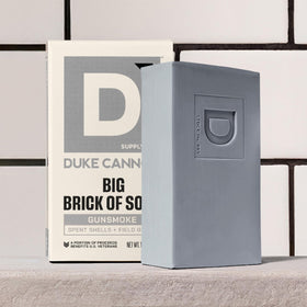 Duke Cannon Gun Smoke soap bar parabens free for gentle care.