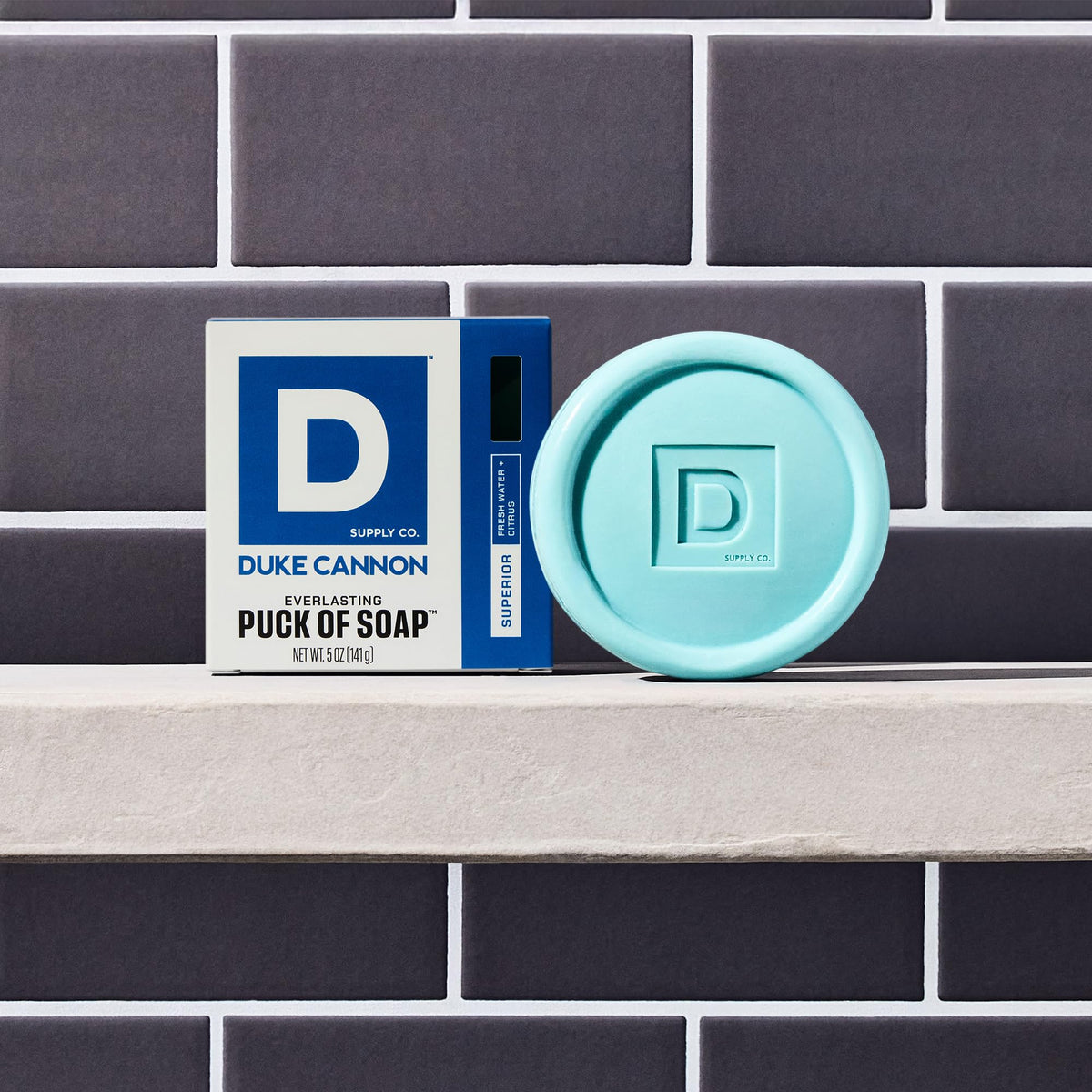 Duke Cannon men's grooming ritual shot, reflecting masculine branding and scent.