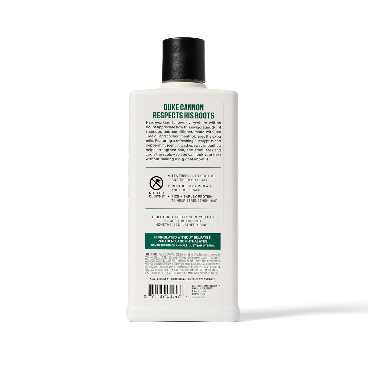 Duke Cannon menthol cooling effect on the scalp in action.